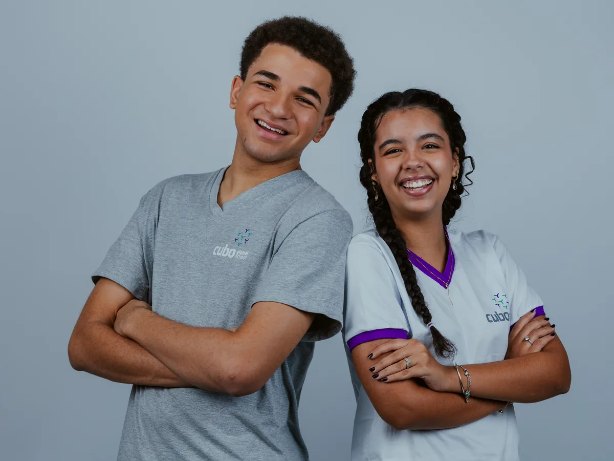 Estudante do Ensino Médio do Cubo Global School