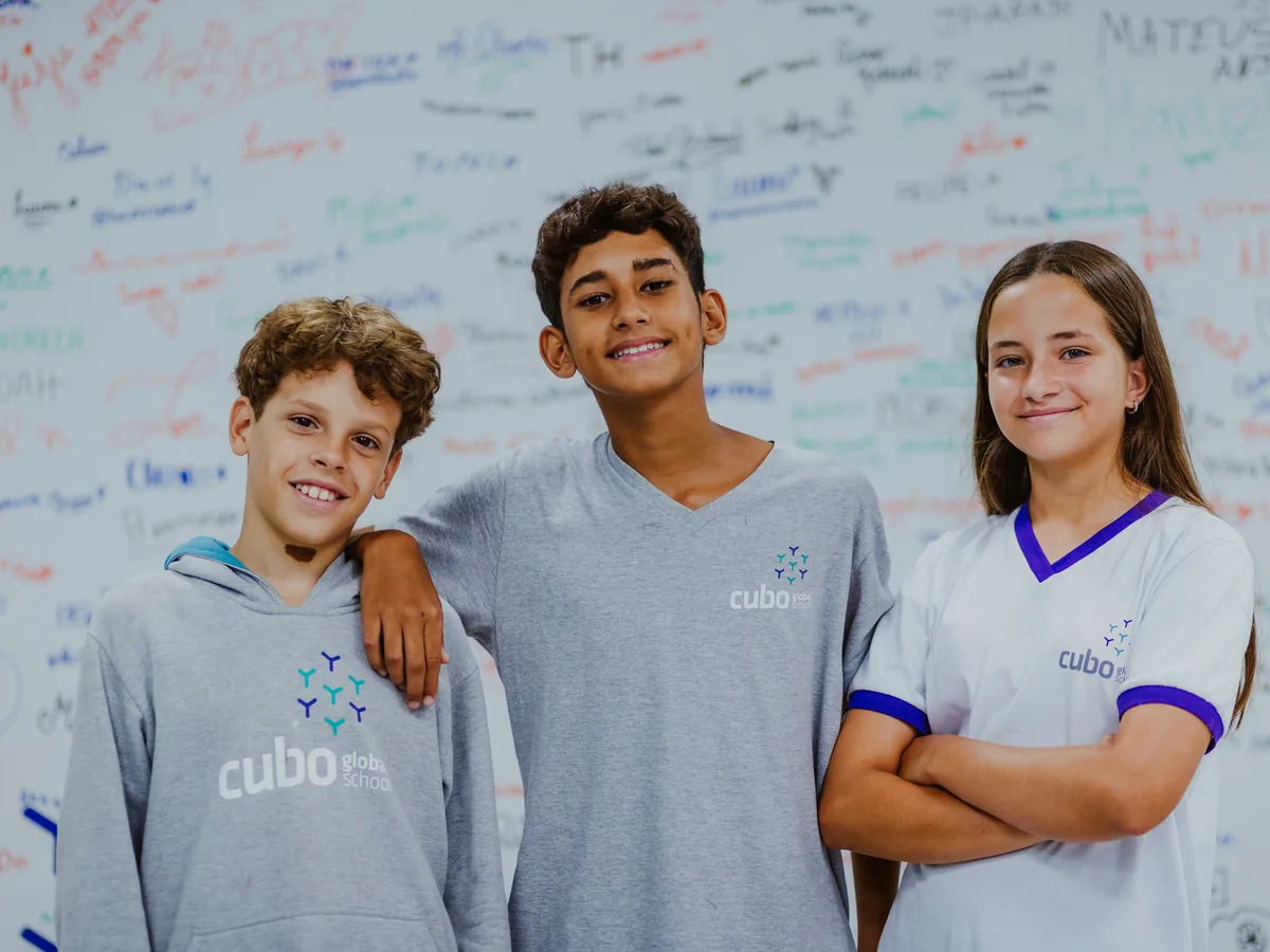 Alunos do Ensino Fundamental II do Cubo Global School